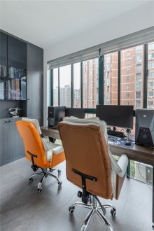 147㎡混搭风，色彩丰富的高颜值之家时尚混搭书房效果图