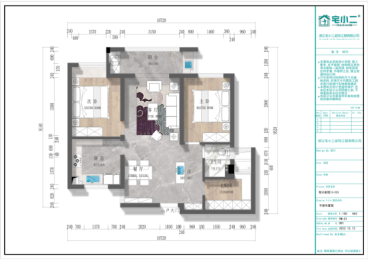 现代简约功能区效果图