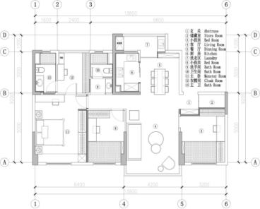 江山印现代简约功能区效果图