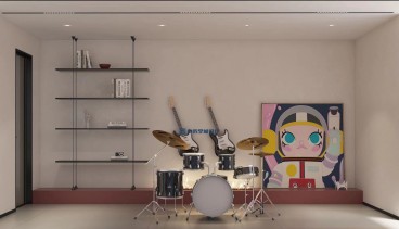 双大海棠香居现代轻奢功能区效果图